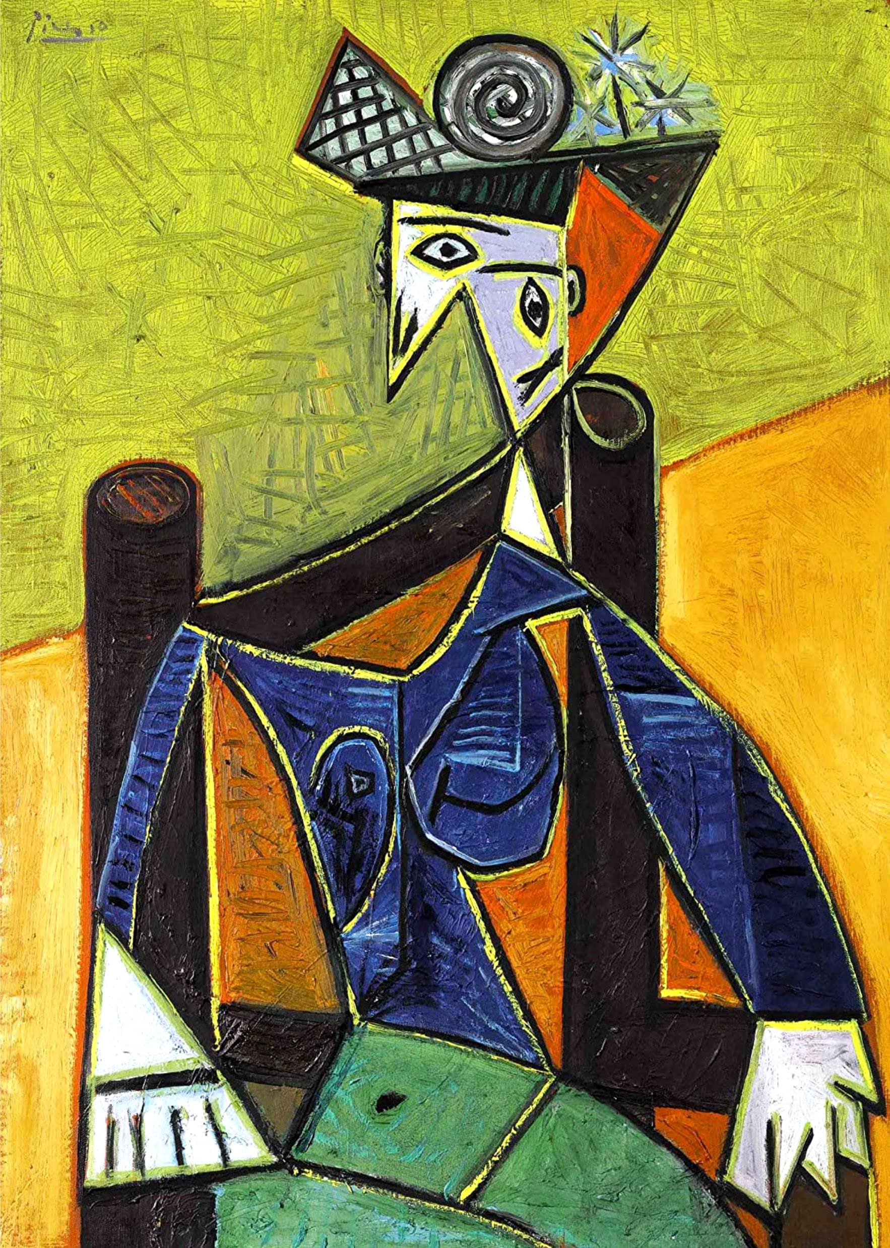 Decoratus  *Woman Sitting in Armchair* (1920)- A Famous Painting by